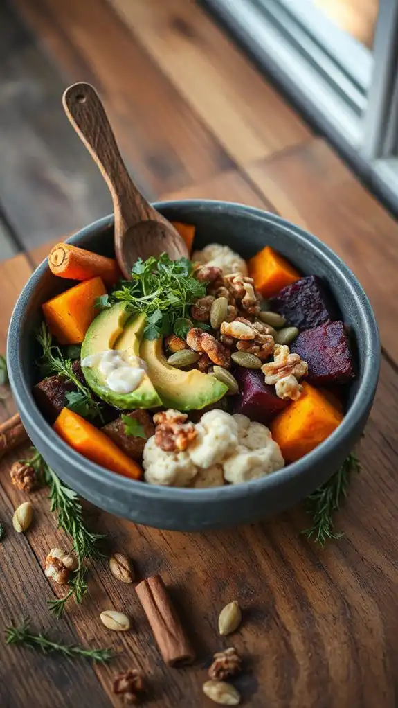 hearty root vegetable bowl
