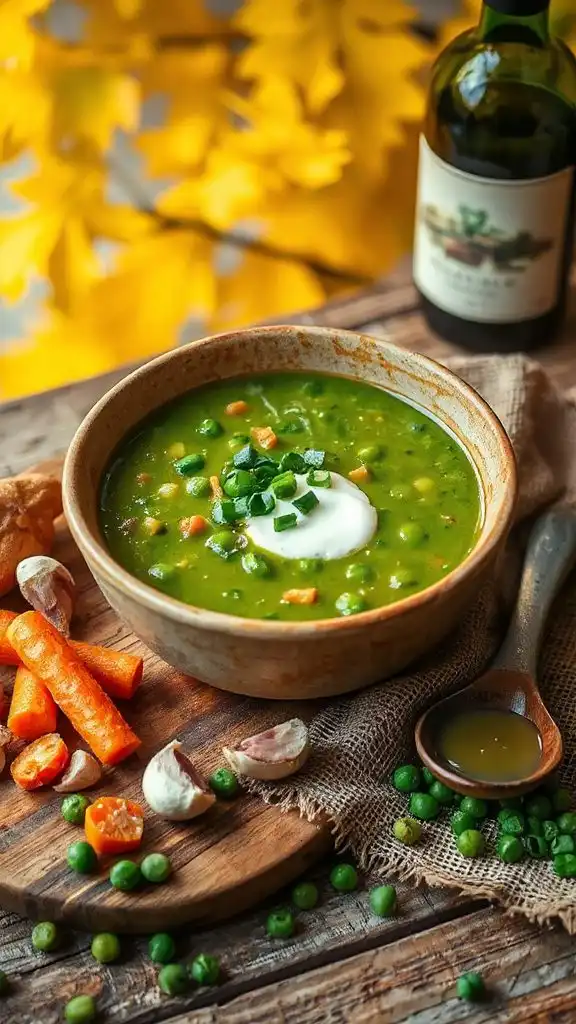 hearty rustic split pea soup