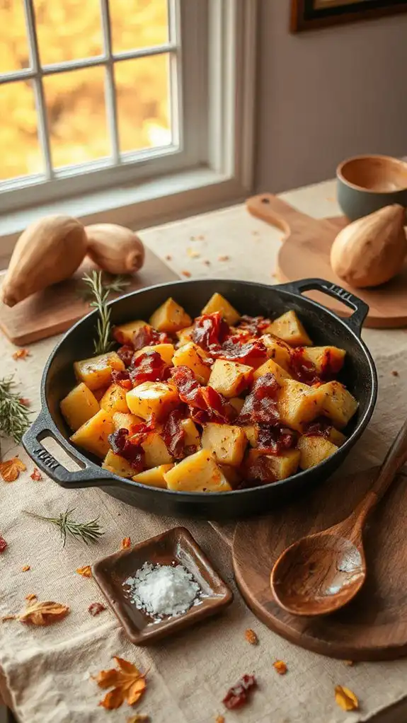 hearty rutabaga bacon hash