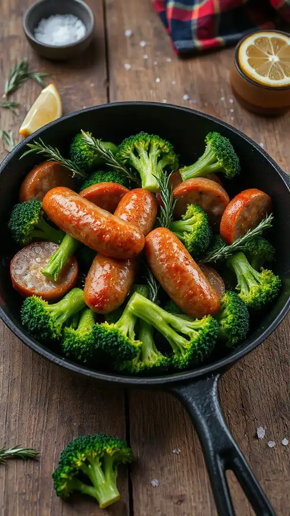 hearty sausage and broccoli skillet