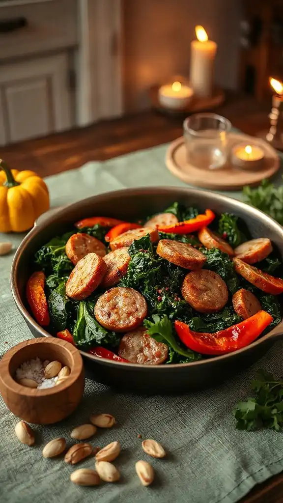 hearty sausage and kale skillet