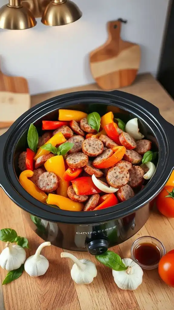 hearty sausage and peppers