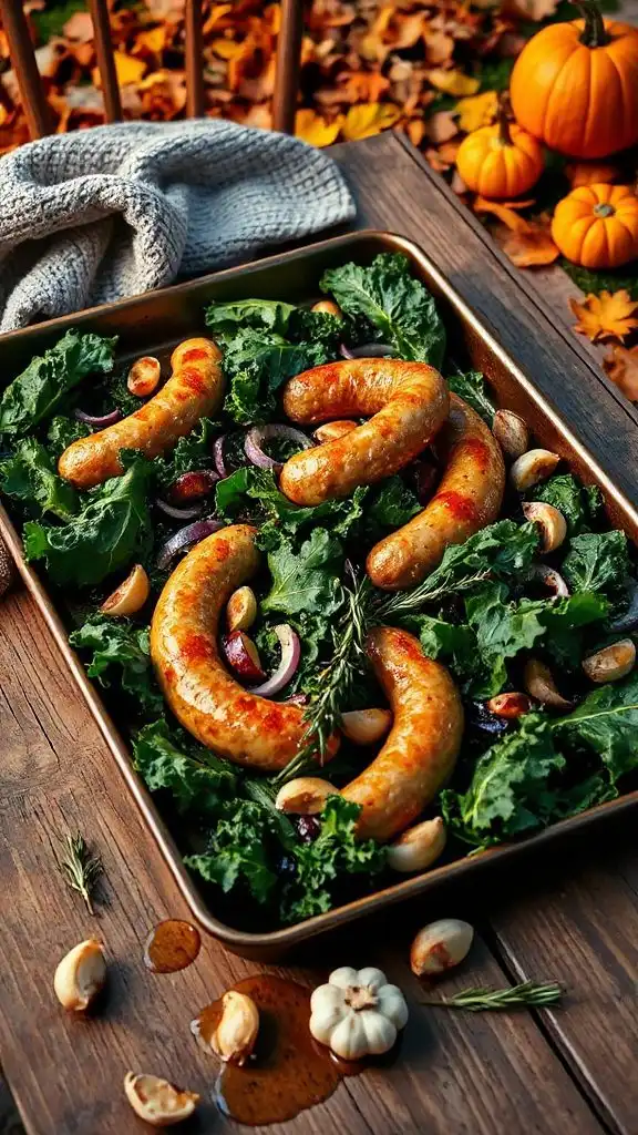 hearty sausage kale dinner