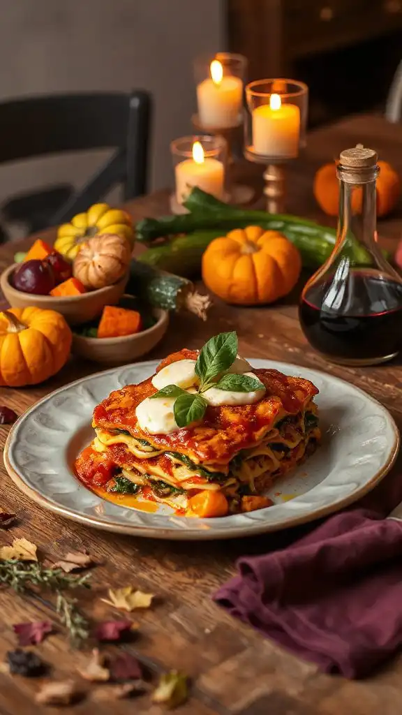 hearty seasonal vegetable lasagna