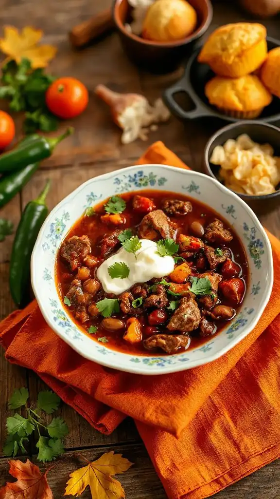hearty slow cooked chili recipe