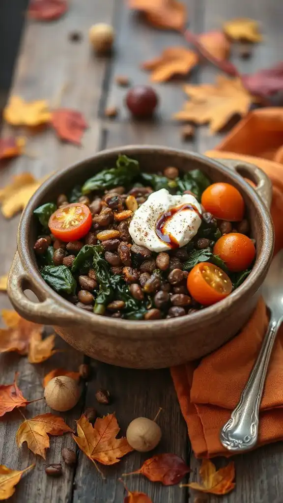 hearty smoky lentil bowl