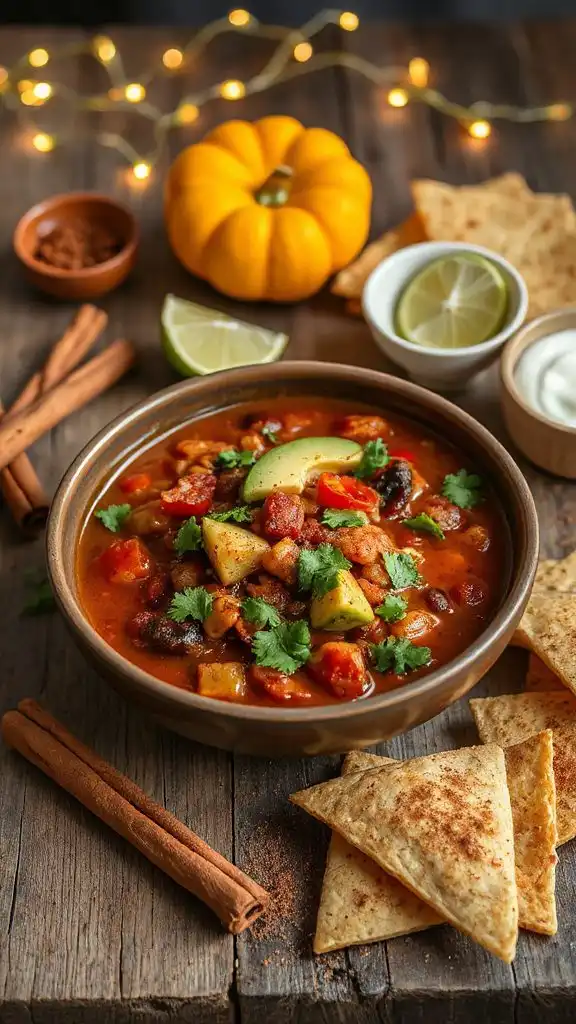 hearty spiced cinnamon chili
