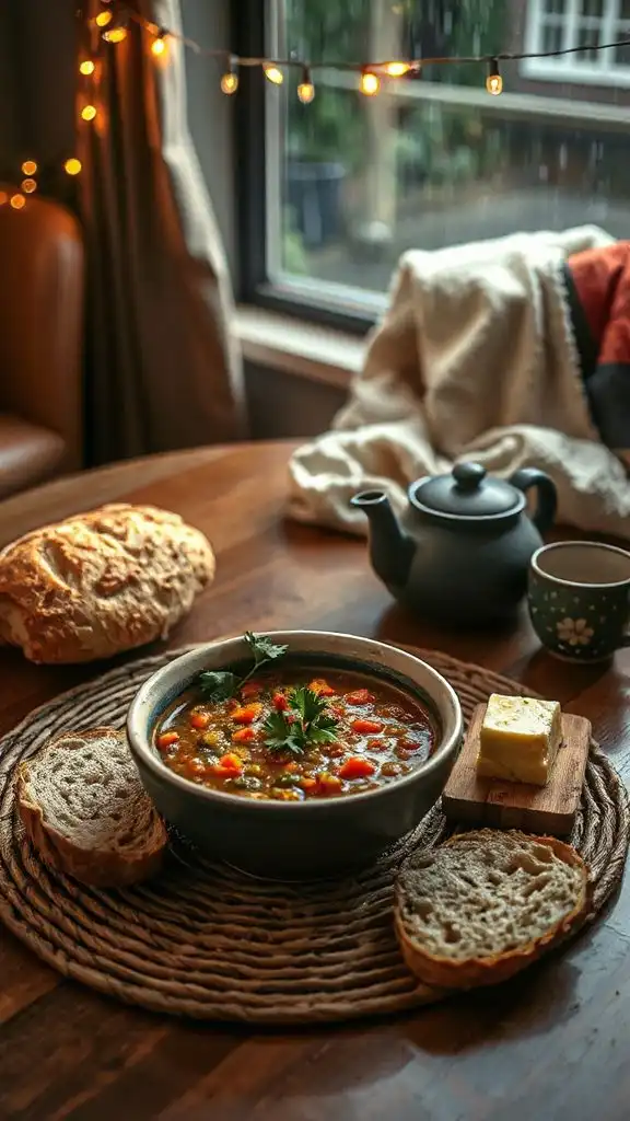 hearty spiced lentil soup