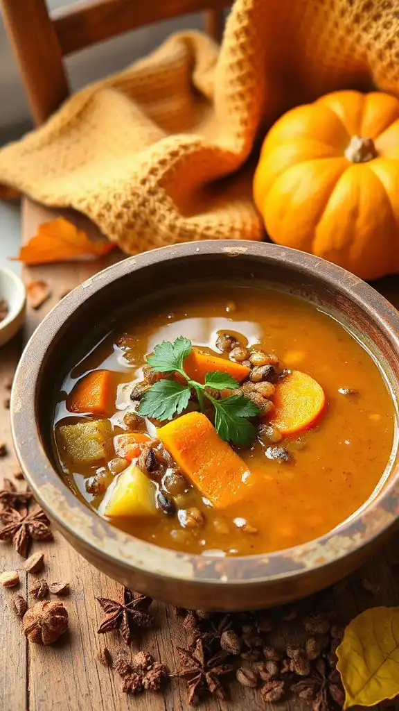 hearty spiced lentil soup
