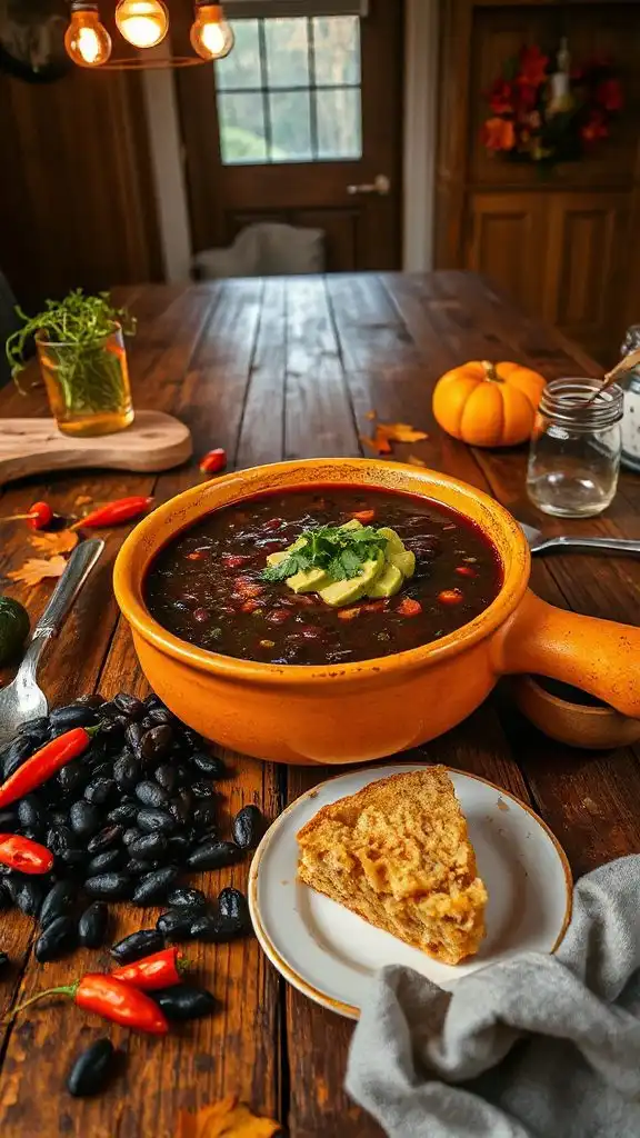 hearty spicy black bean soup