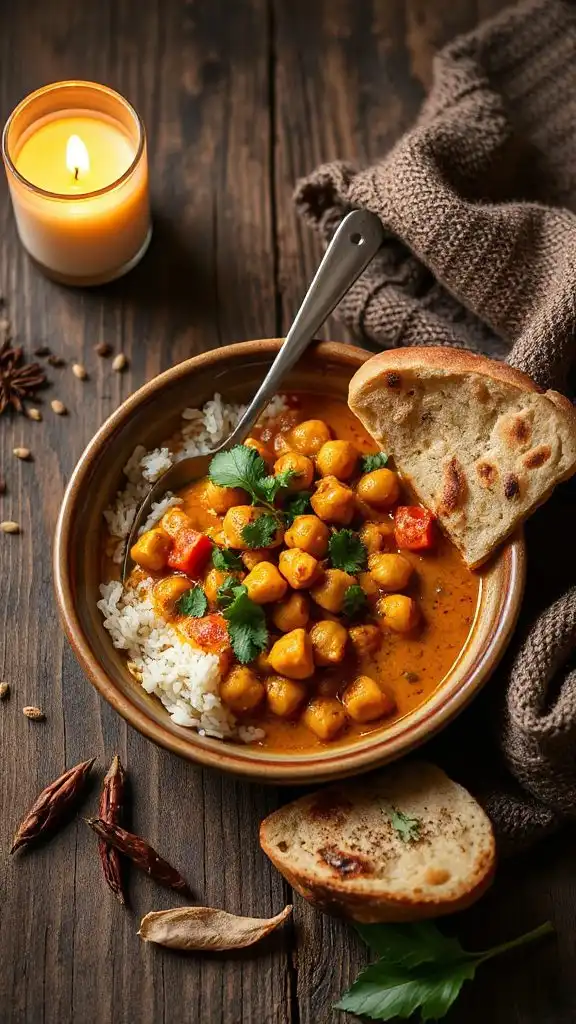 hearty spicy chickpea curry