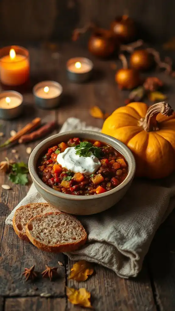 hearty spicy lentil chili