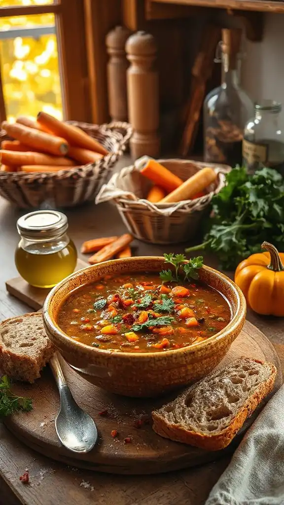hearty spicy lentil soup
