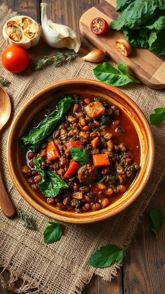 hearty spicy lentil stew