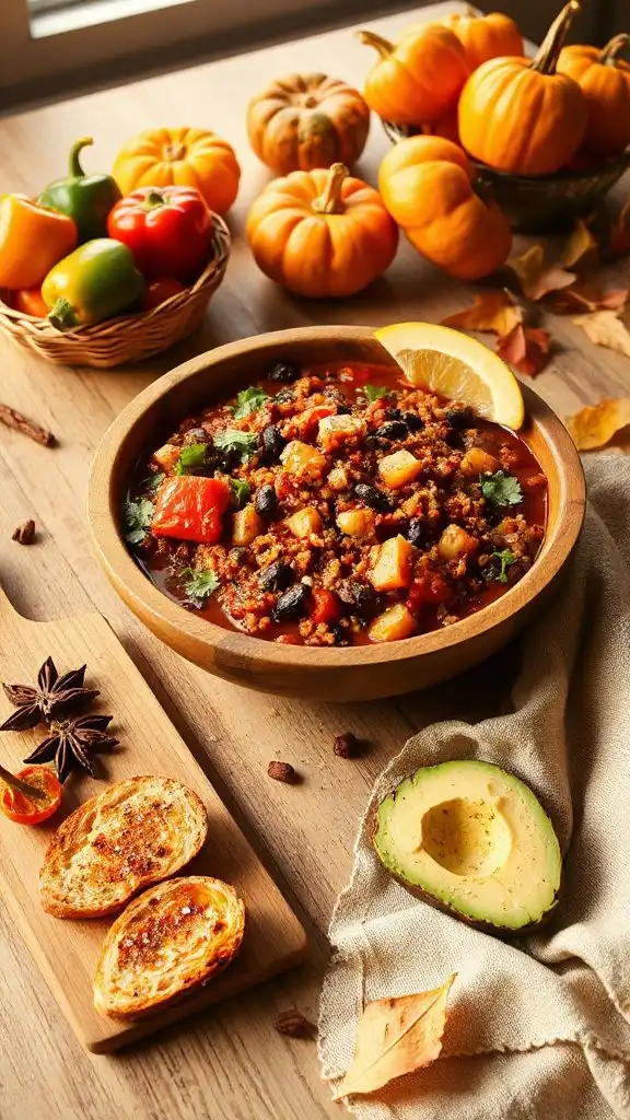 hearty spicy quinoa chili