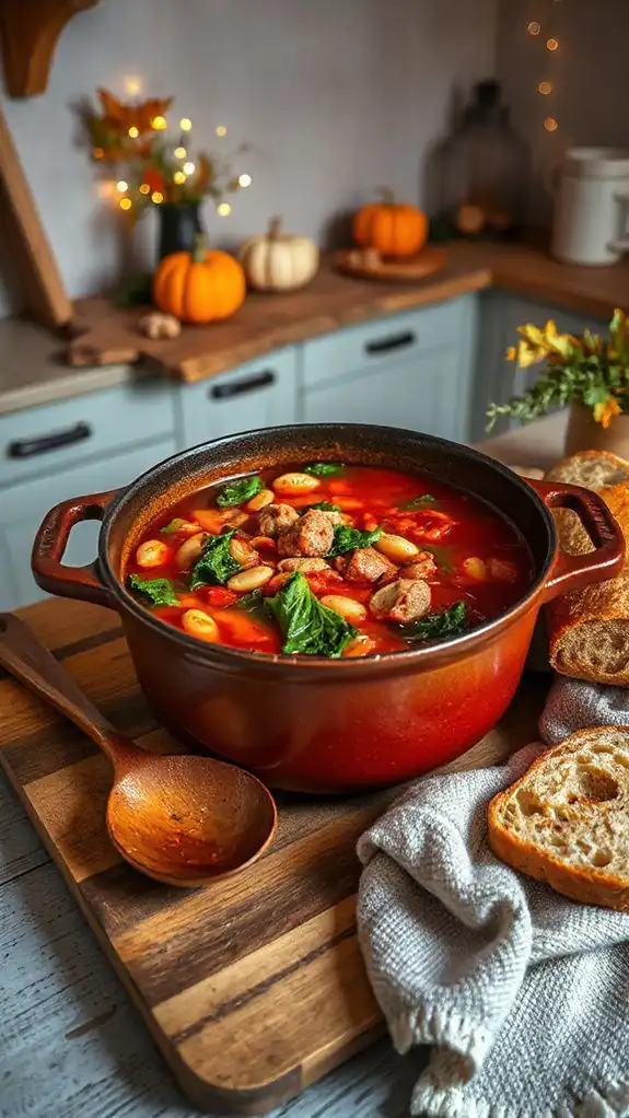 hearty spicy sausage soup