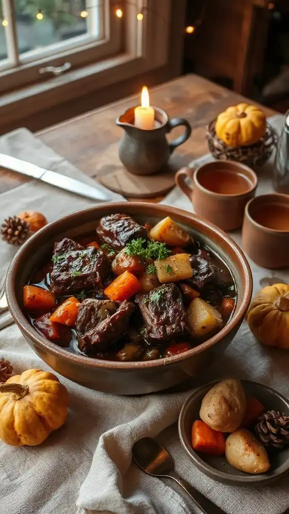 hearty stew with vegetables
