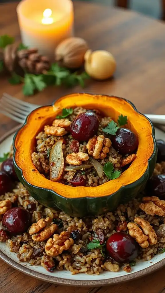 hearty stuffed acorn squash