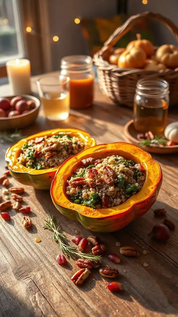 hearty stuffed acorn squash