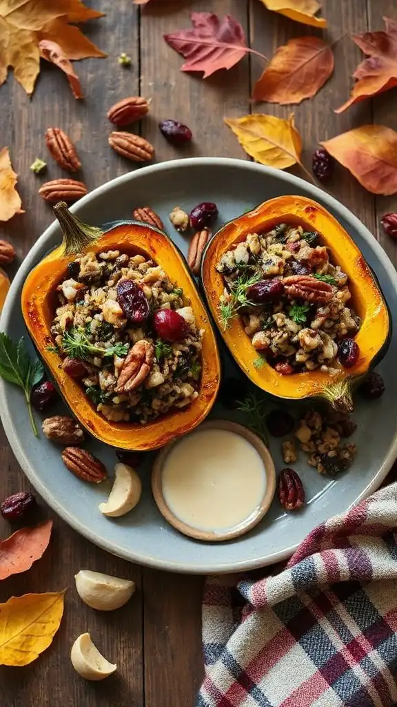 hearty stuffed acorn squash