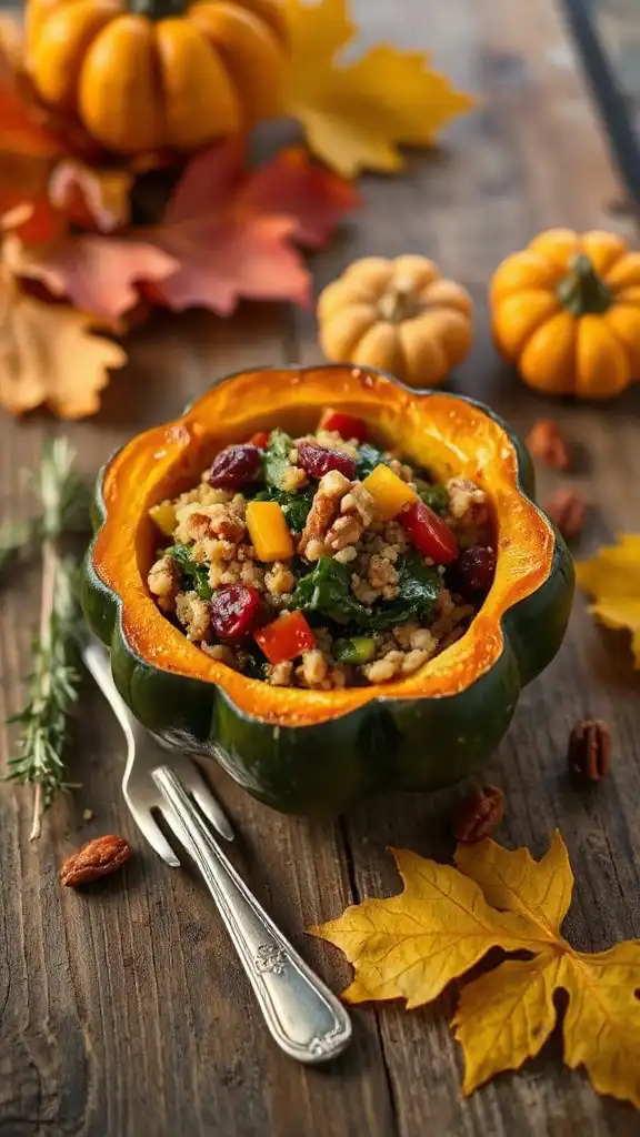 hearty stuffed acorn squash