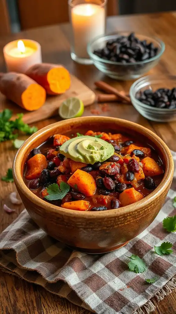 hearty sweet potato chili