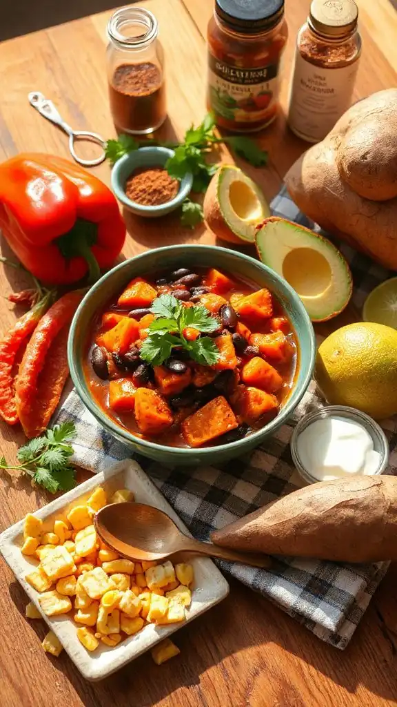 hearty sweet potato chili