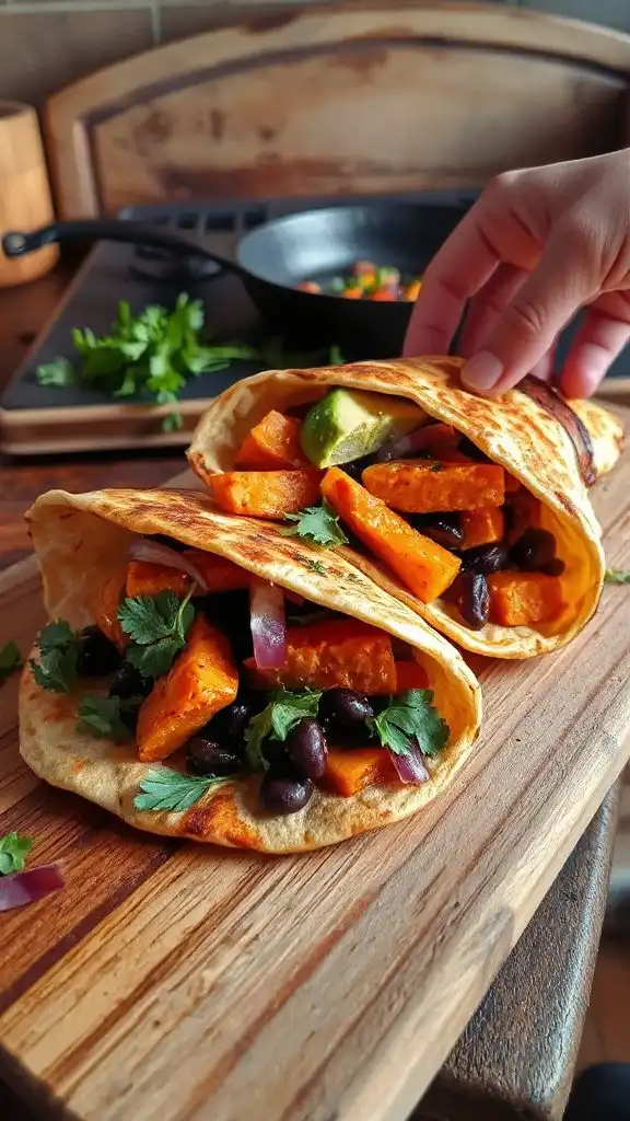 hearty sweet potato wrap