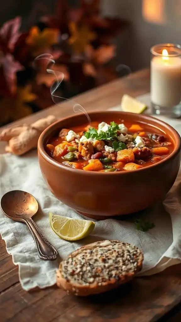 hearty turkey pumpkin chili