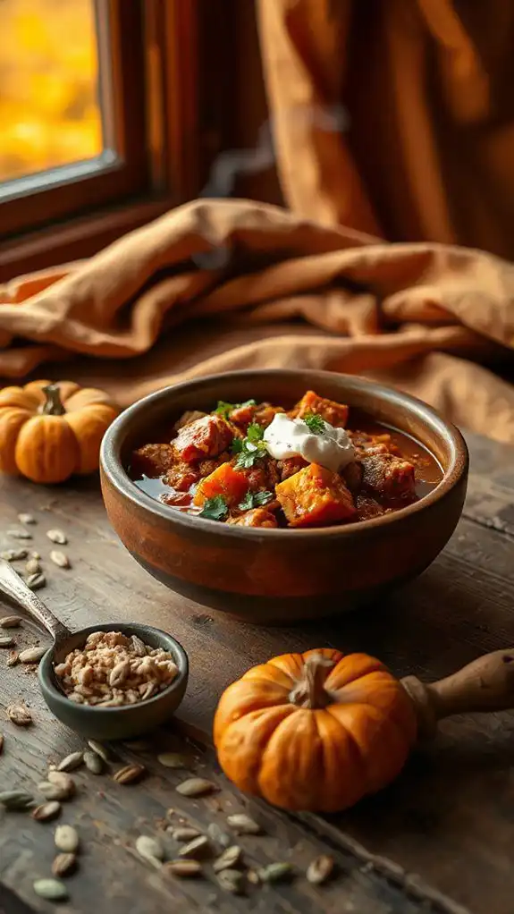 hearty turkey pumpkin chili