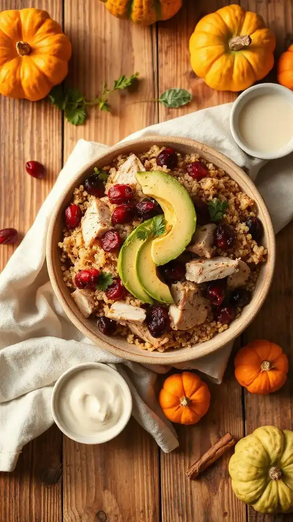 hearty turkey quinoa bowls