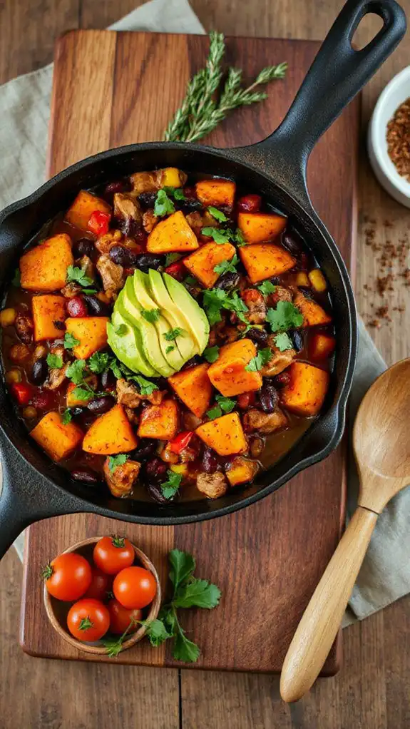 hearty turkey sweet potato chili