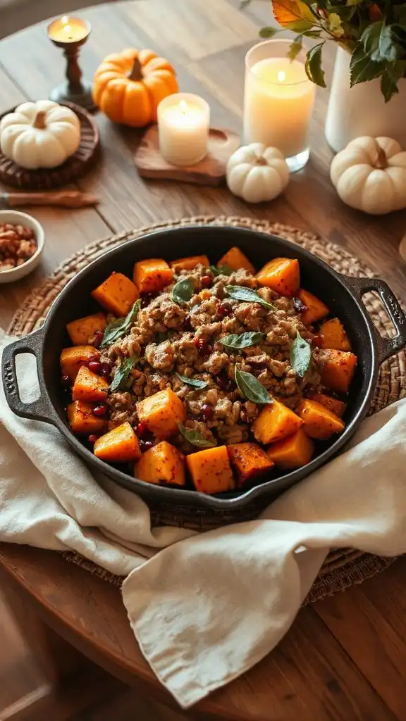 hearty turkey sweet potato skillet