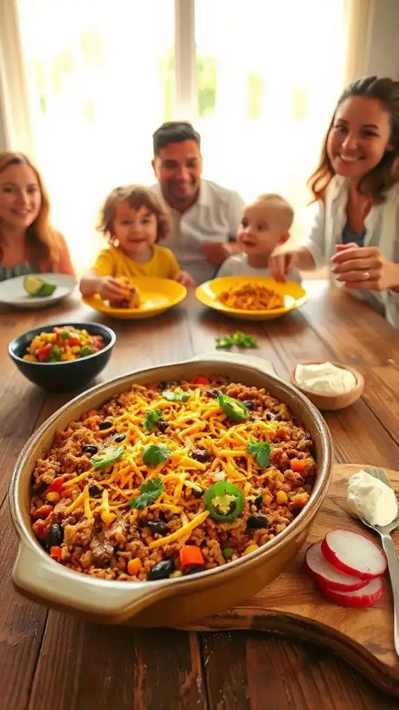 hearty turkey taco casserole