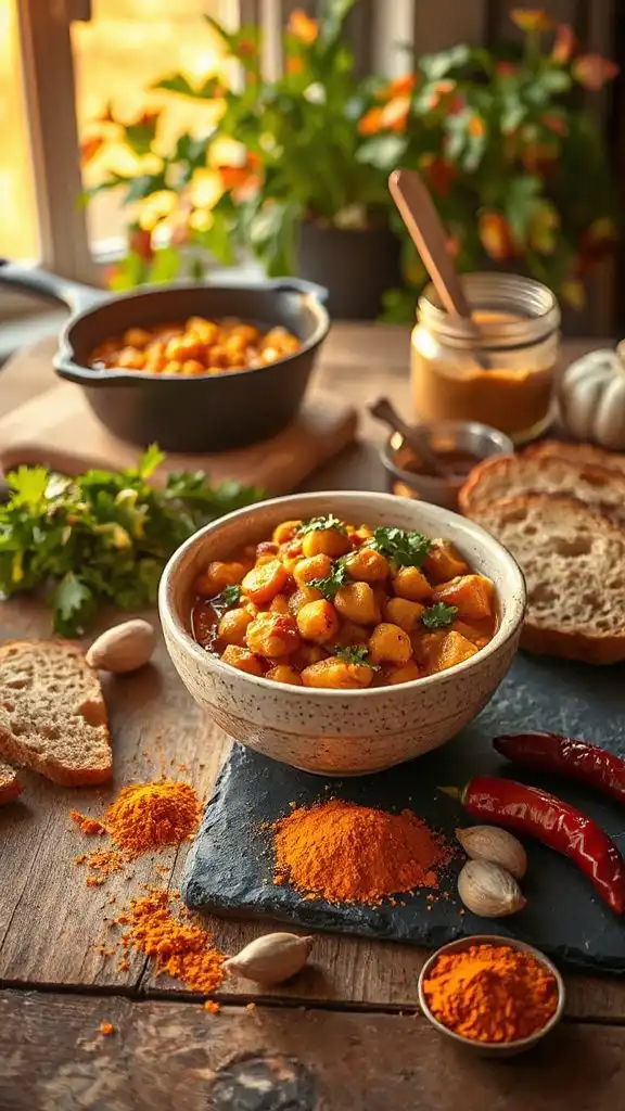 hearty turmeric chickpea stew