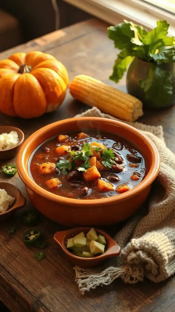 hearty vegan maple chili