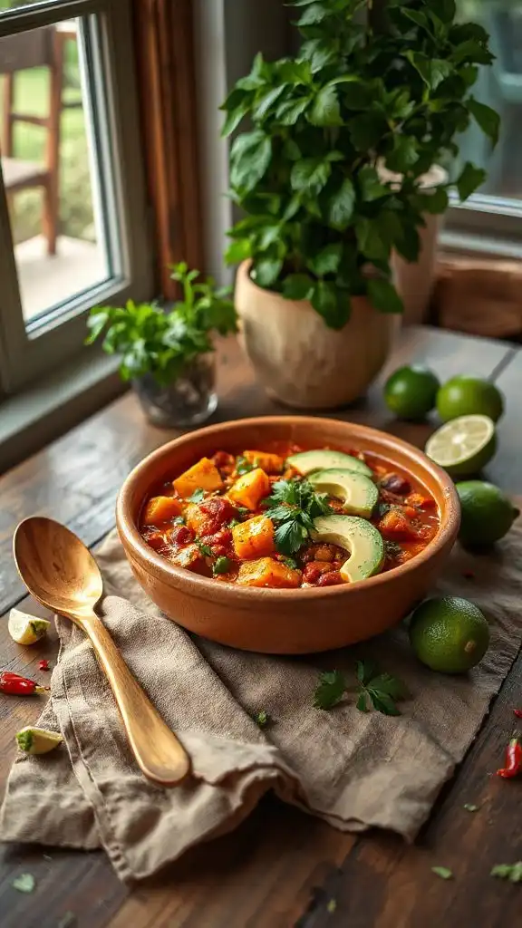 hearty vegan sweet potato chili