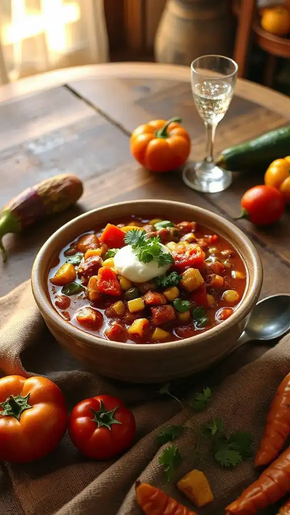 hearty vegetable chili recipe