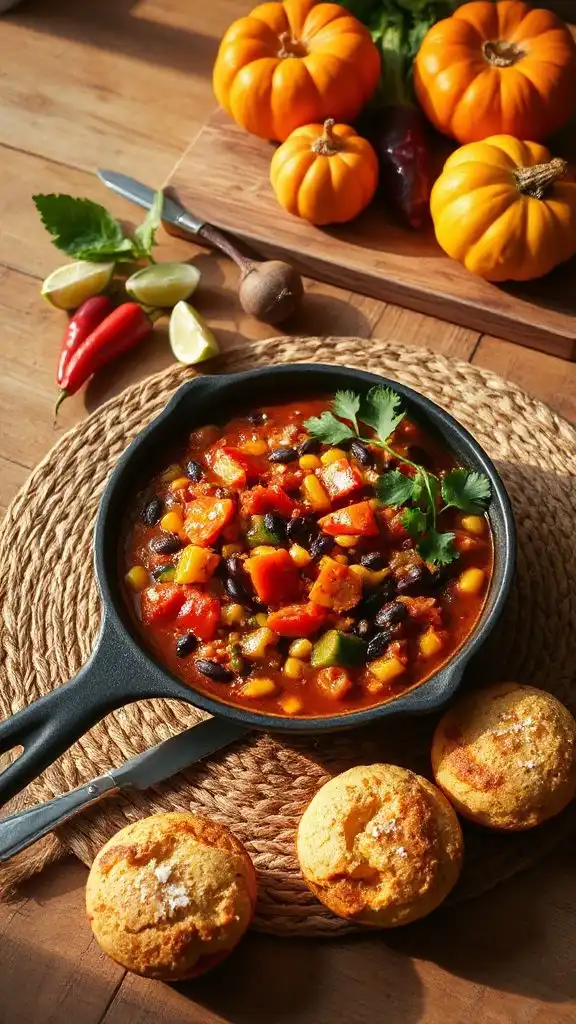 hearty vegetable chili recipe