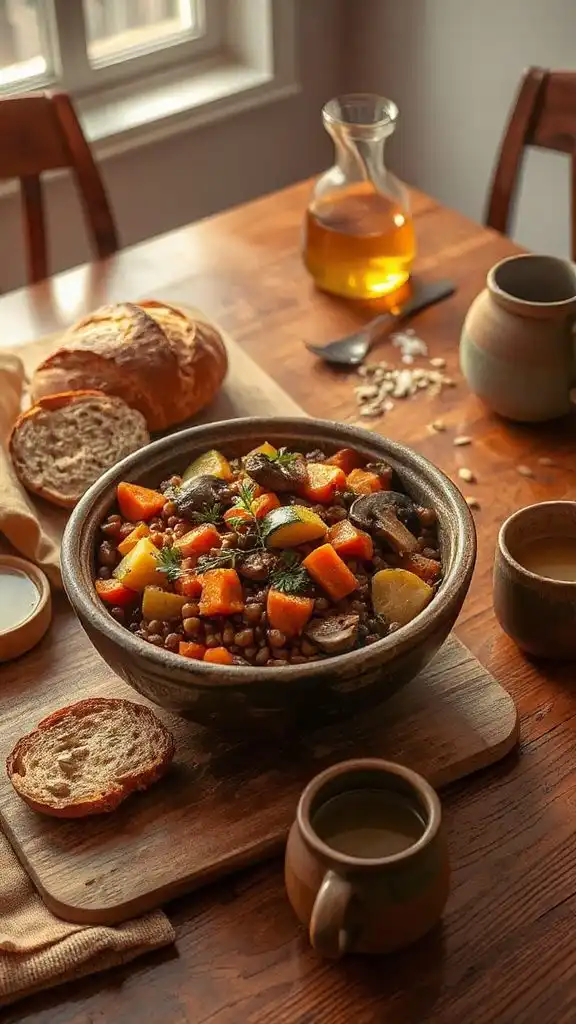 hearty vegetable lentil stew