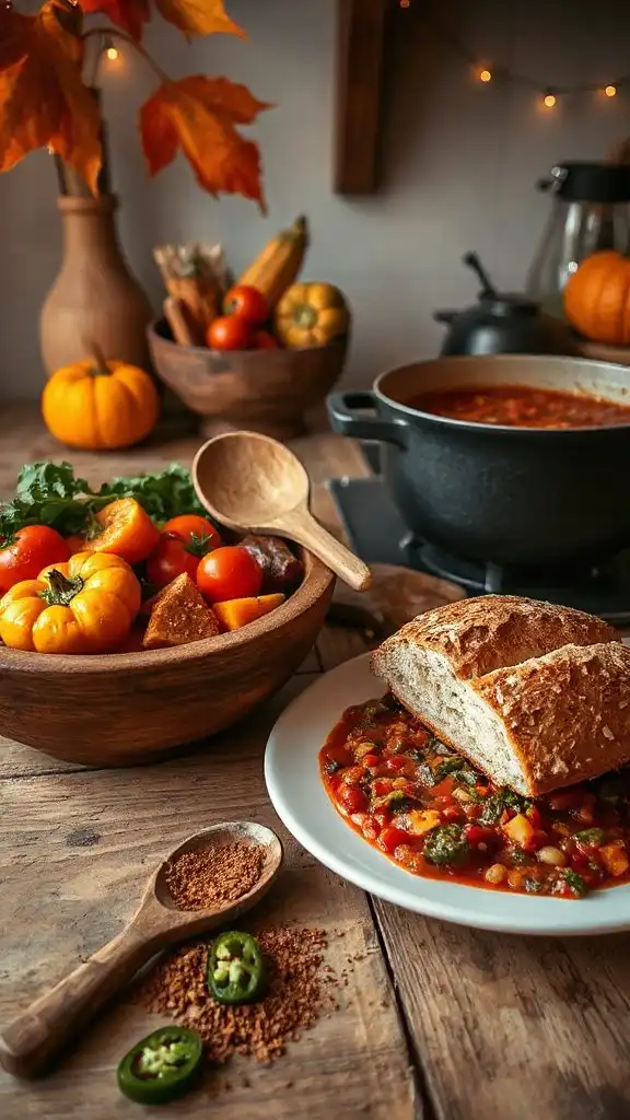 hearty vegetarian autumn chili