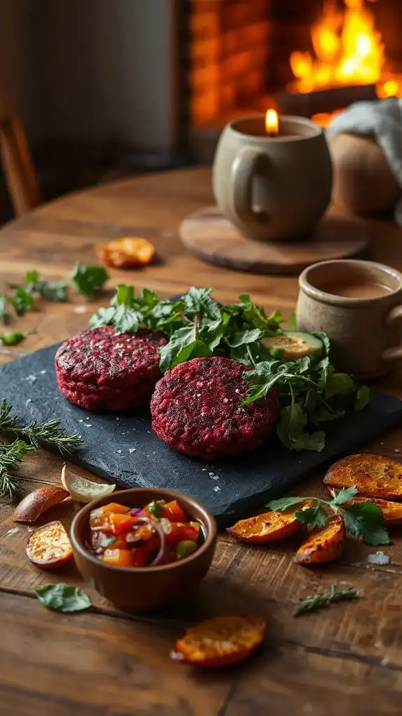 hearty vegetarian beet burgers