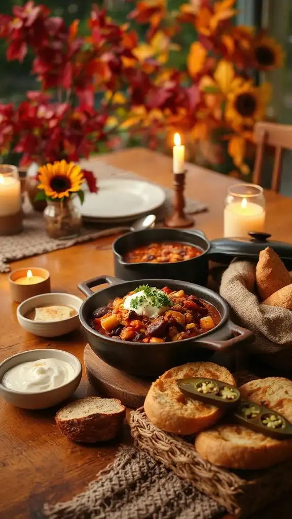 hearty warming chili dish