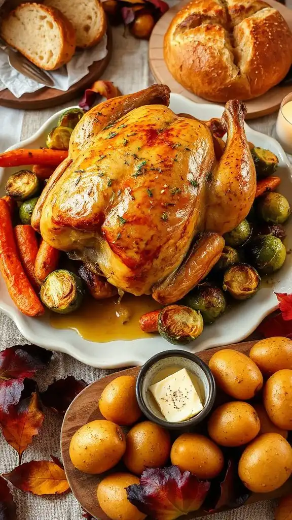 herb butter roast chicken