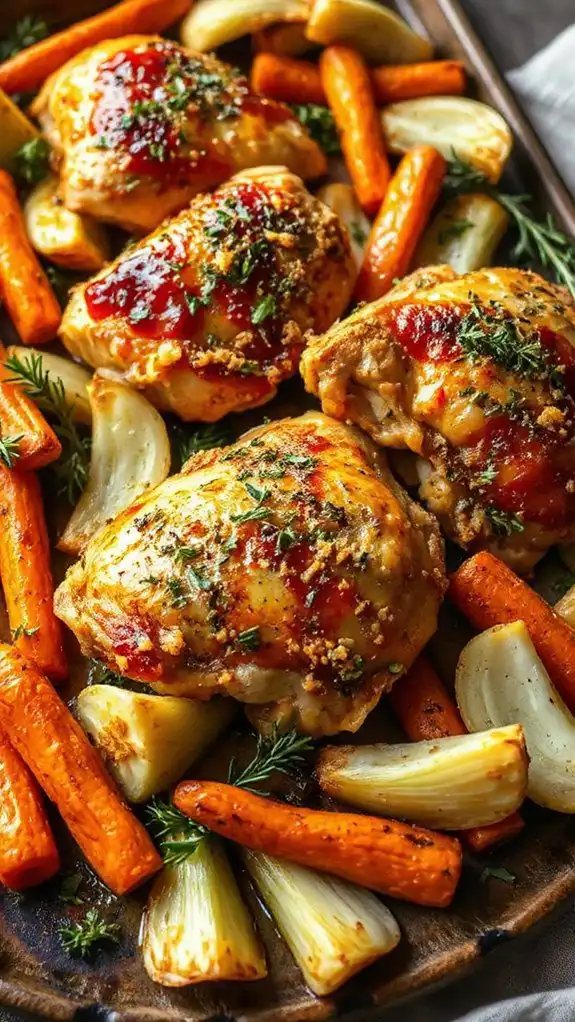 herb crusted chicken with fennel