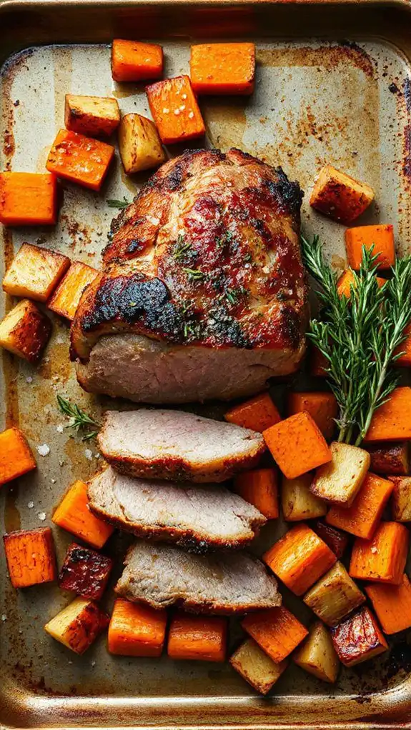 herb crusted lamb with vegetables herb crusted lamb with vegetables