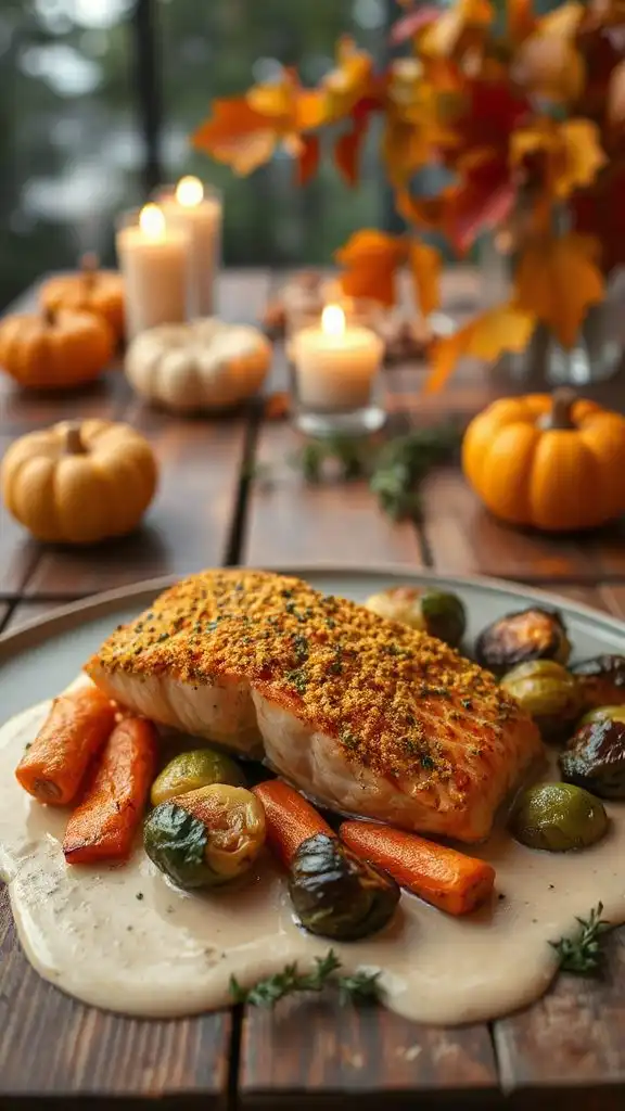 herb crusted salmon with mustard