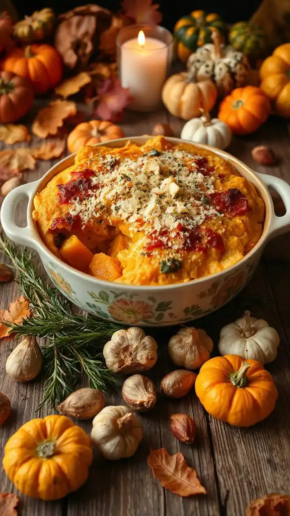herb infused butternut squash casserole
