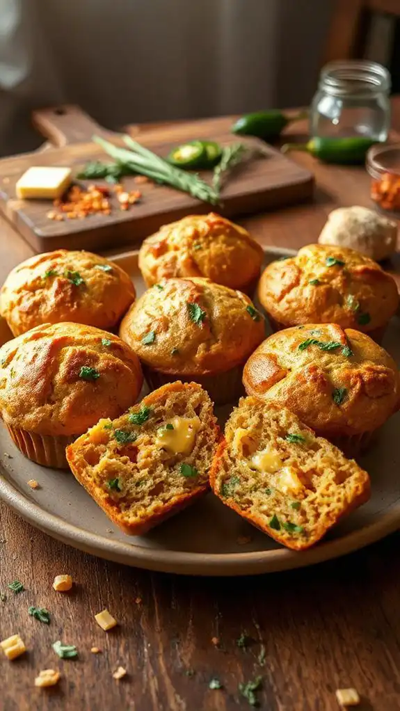 herb infused jalape o cornbread muffins