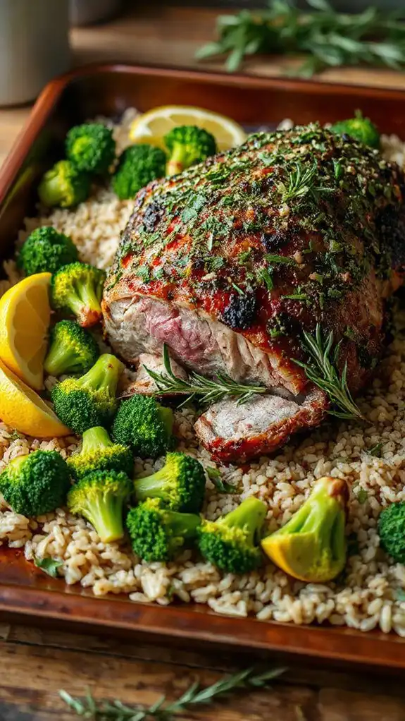 herb infused lamb with vegetables herb infused lamb with vegetables